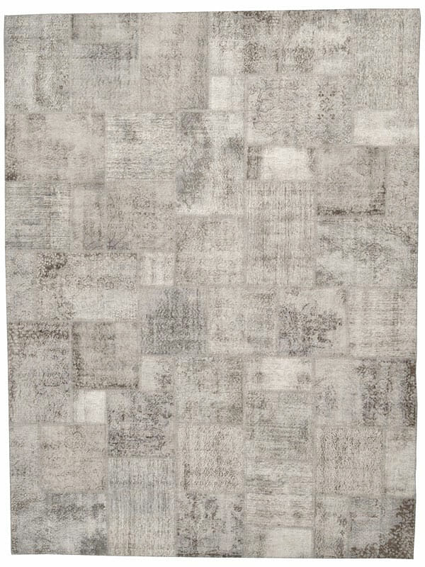 Tappeto patchwork grigio chiaro misura 300x400 cm