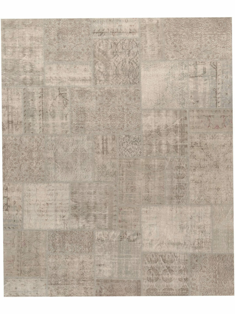 Tappeto patchwork grigio chiaro misura 300x200 cm